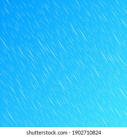 Realistic illustration of summer day thunderstorm with heavy downpour, thunder and lightning.  Vector abstract background.