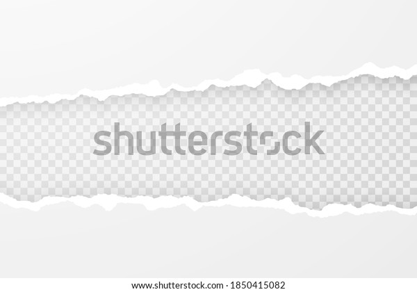 Realistic illustration of torn\
paper edges. Ripped sheet with soft shadow and place for text or\
image. Vector template for banner, header, advertisement\
design.