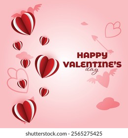 Realistic illustration for valentines day celebration