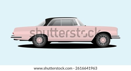 Realistic illustration of vintage off-road vehicles in any color