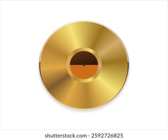 Realistic illustration of a vinyl record analog record disc on a white background 