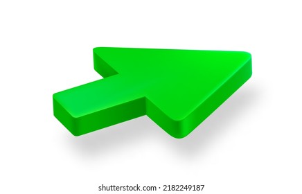 Realistic illustration of web arrow in direction to the right. 3d vector icon 