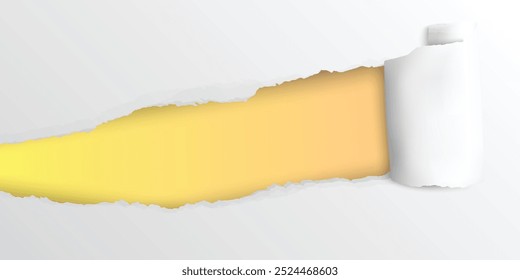 realistic illustration of white ripped paper. Ripped paper set. Holes from torn paper. Decoration and texture
Realistic White Ripped Paper Set with Torn Edges | Vector Decoration and Texture