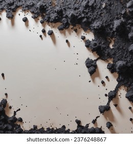 Realistic image of black mold on a light background in vector.