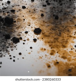 Realistic image of black mold on a light background in vector.