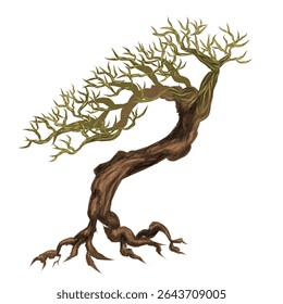 realistic image design of old tree in nature