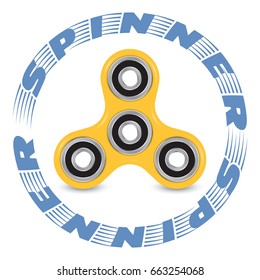 Realistic image of Fidget Spinner. Vector illustration.