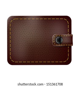 Realistic image of a leather purse