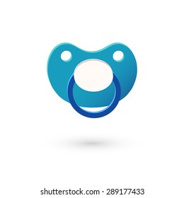 Realistic image of pacifier, soother. Icon. Vector illustration.