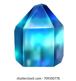 Realistic image of a precious stone is apatite. The object is separate from the background. Vector element for your creativity