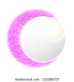 Realistic image of a vector fur. Design sale banner.