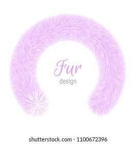 Realistic image of a vector fur frame.