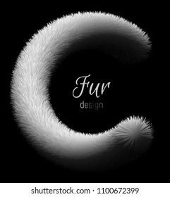 Realistic image of a vector fur frame.