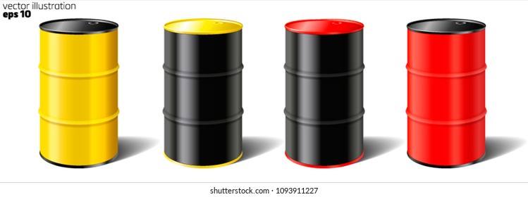 realistic industrial metal barrel