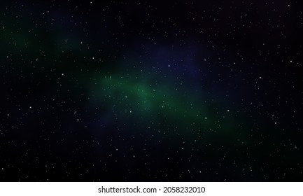 Realistic Infinite universe starry night nebula shining stardust Magic color galaxy background vector illustration.