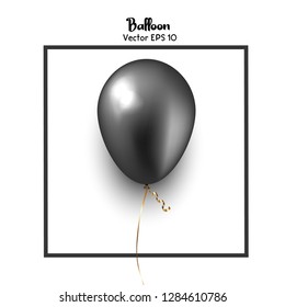 Realistic inflatable ball isolated on white background. Elegant holiday decoration. 3D vector graphics.