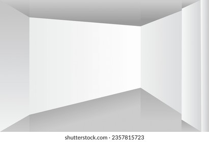 Realistic interior empty room vector illustration. Eps10