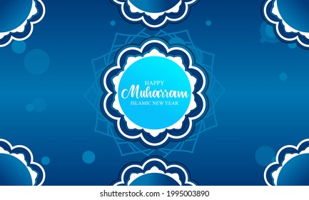 Realistic islamic new year poster concept