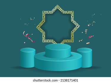 Realistic Islamic ornamental background, great for event banners, greeting cards, commercial promotion.
