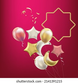Realistic Islamic ornamental background, great for banners, greeting cards, promotion events.