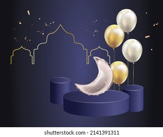 Realistic Islamic ornamental background, great for banners, greeting cards, promotion events.