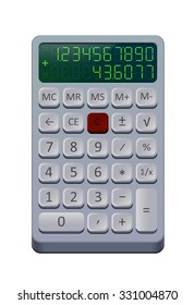 realistic isolated calculator on the white background vector illustration