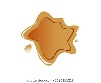 Creme de caramelo isolado realista. Ilustração de doce de toffee líquido em fundo transparente. Decoração de moldura de bordo pegajoso líquido.