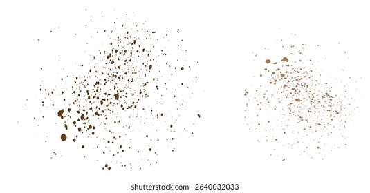 Realistic isolated cinnamon powder splash background design