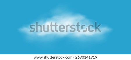 Realistic isolated cloud on transparent background. Vector set of realistic isolated fluffy cloud. Illustration of different types of cirrus and cumulus clouds. Vector