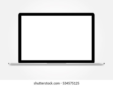 Realistic isolated Laptop