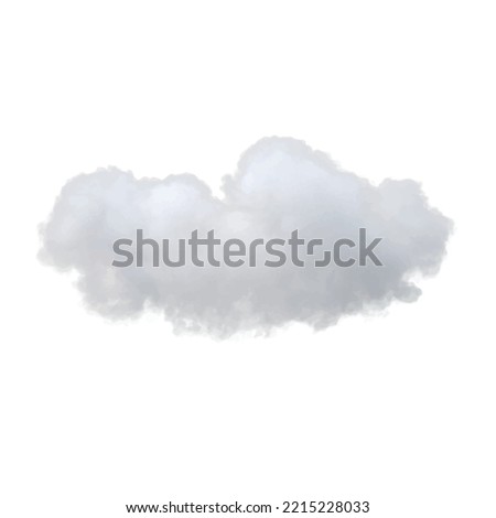 Realistic isolated rain and white cloud vector on the transparent background