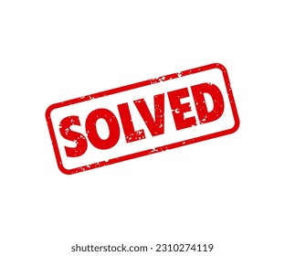 Realistic isolated rubber stamp of Solved logo for template decoration. Solved square sign stamp vector design and illustration.
 - Shutterstock ID 2310274119