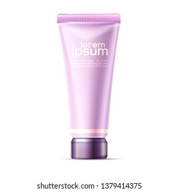 Realistic isolated vector illustration of cosmetics tube.