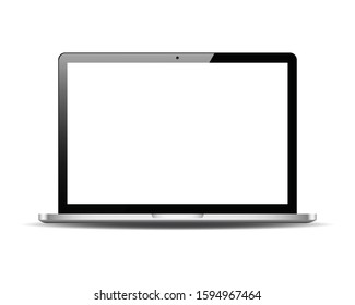 Realistic Isolated Vector Illustration Laptop Computer Stock Vector ...