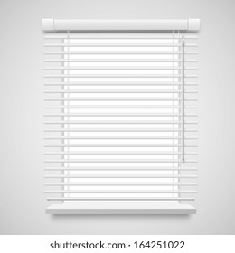 Realistic jalousies for window vector illustration isolated on white