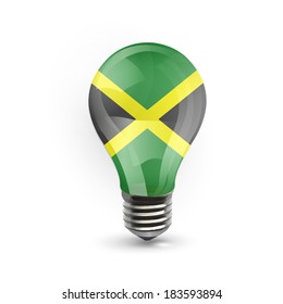 Realistic Jamaica bulb isolated over white. Vector design. 