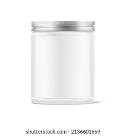 Realistic jar mockup. Vector illustration isolated on white background. Can be use for your design, advertising, promo and etc. EPS10.	