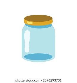 Realistic jar vector icon. Mason jar mockup for food, DIY. Vector illustration.
