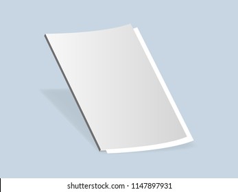A realistic journal template, a notebook, brochures on a dark background. Vector paper with a shadow. 