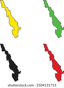 REALISTIC KAYIN REGION MAP, MYANMAR REGION MAP