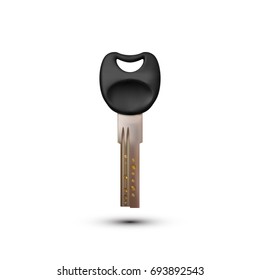 realistic key isolated on white background. vector illustration