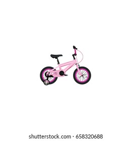 Realistic Kids Element. Vector Illustration Of Realistic Childlike  Isolated On Clean Background. Can Be Used As Childlike, Kids And Bike Symbols.