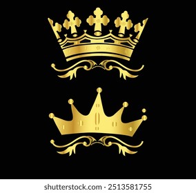 Realista rey y reina corona