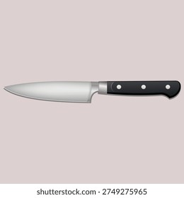 Realistic kitchen knife illustration flat design