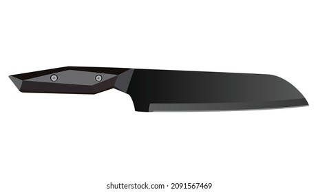 Realistic kitchen knife isolated on white background, Vector illustration, chef knife, Cutlery icon set
