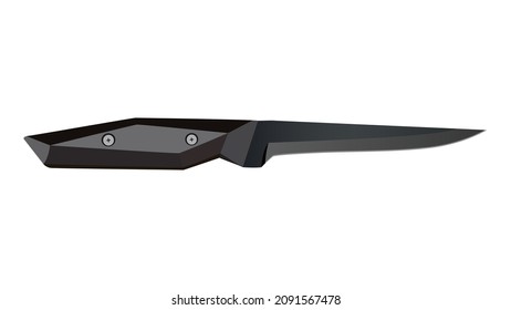 Realistic kitchen knife isolated on white background, Vector illustration, chef knife, Cutlery icon set
