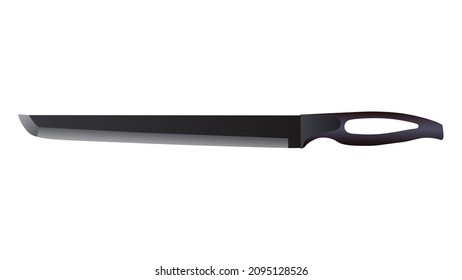 Realistic kitchen knife isolated on white background, Vector illustration, chef knife, Cutlery icon set