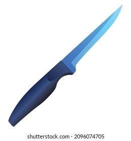 Realistic kitchen knife isolated on white background, Vector illustration, chef knife, Cutlery icon set