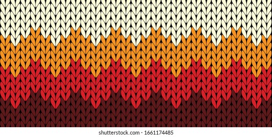 Realistic knit wool texture vector seamless pattern Fabric knited sign  Knitting textured background banner for cloth Handmade woolen line clothing fashion border ornament Textile weaving frame style