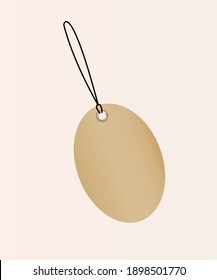 Realistic label on light yellow background. For your designs. vector illustration modern style